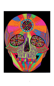 Steve Thomsen psychedelic skull painting, 1971